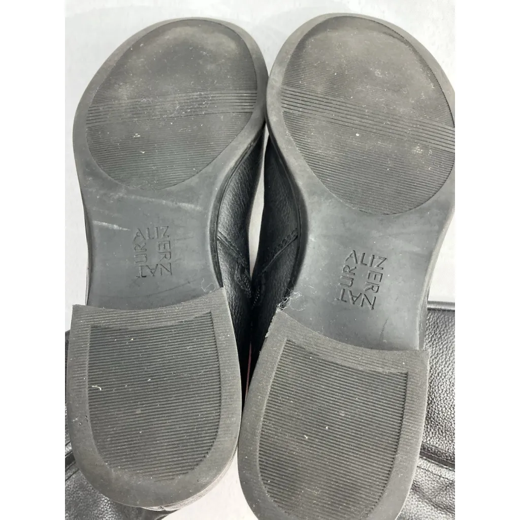 Womans Naturilizer Jessie Riding Boots 6 M Black Strappy Full Zip - Image 8