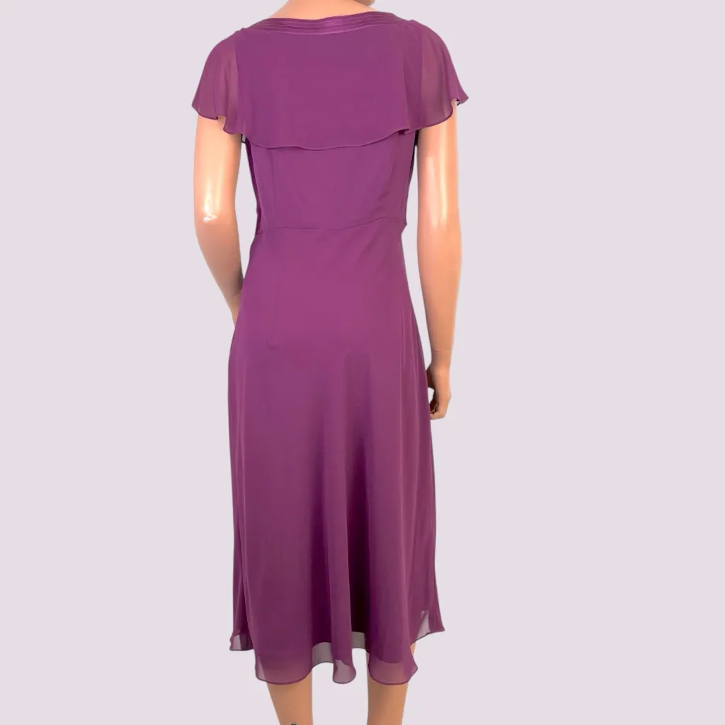 Bicé Whimsygoth Babydoll Sheer Dress Sz.14‎ Dark Fairy Romantic Plum Purple - Image 5