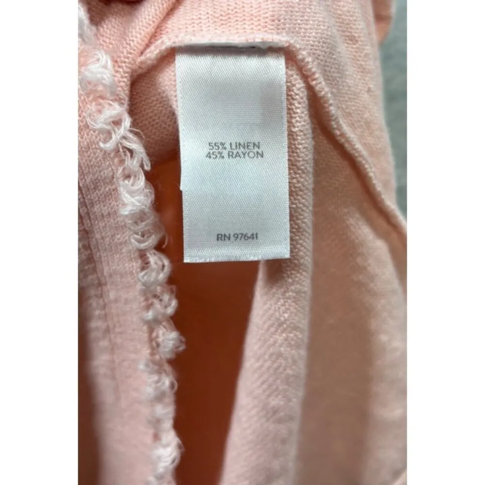 J Jill Tank‎ Top L Pink Sleeveless Linen Rayon Summer Casual Size L - Image 4