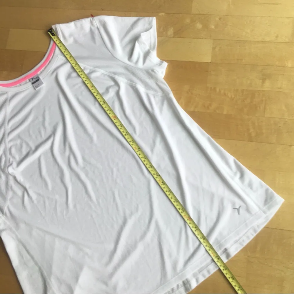 Active Short Sleeve Tee, White, Neon Pink, Size XXL - Image 11