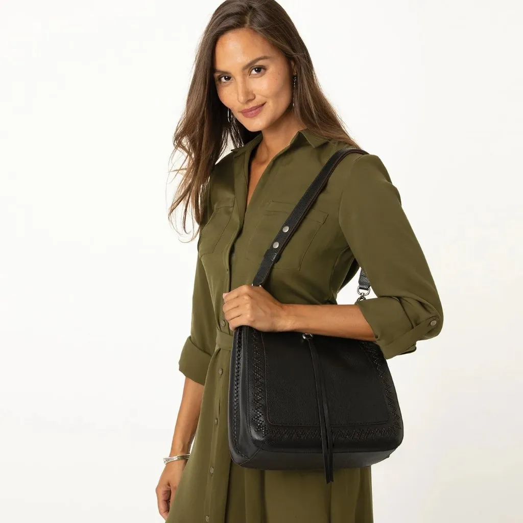 Brighton Georgia Convertible Hobo in Black - Image 4