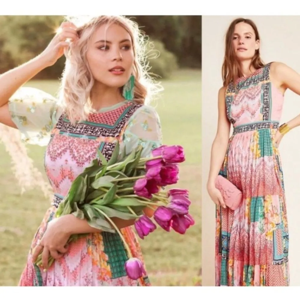 💕ANTHROPOLOGY BHANUNI By JYOTI💕 Alessandra Maxi Dress ~ Multi-Color Print 6 - Image 6