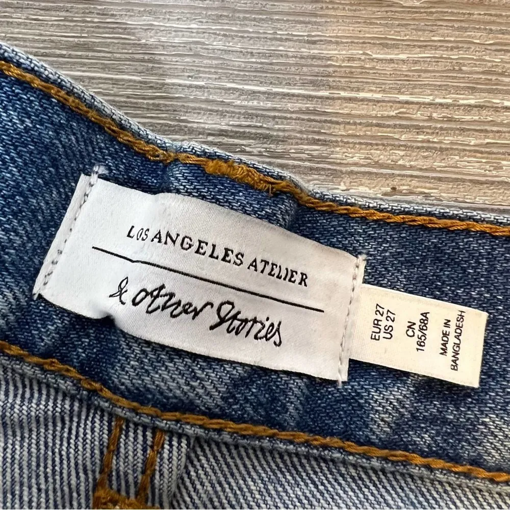 & other stories cut off high rise  jean shorts sz 27 - Image 5