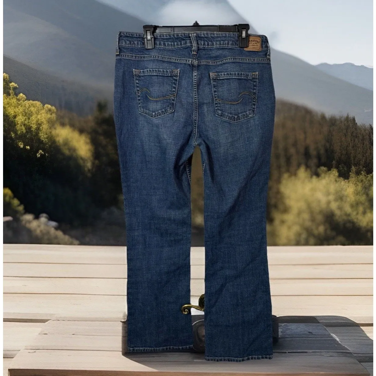 Retro Signature Levi Strauss Women Sz 14‎ Low Rise Boot Cut Jean Western Cowboy - Image 4