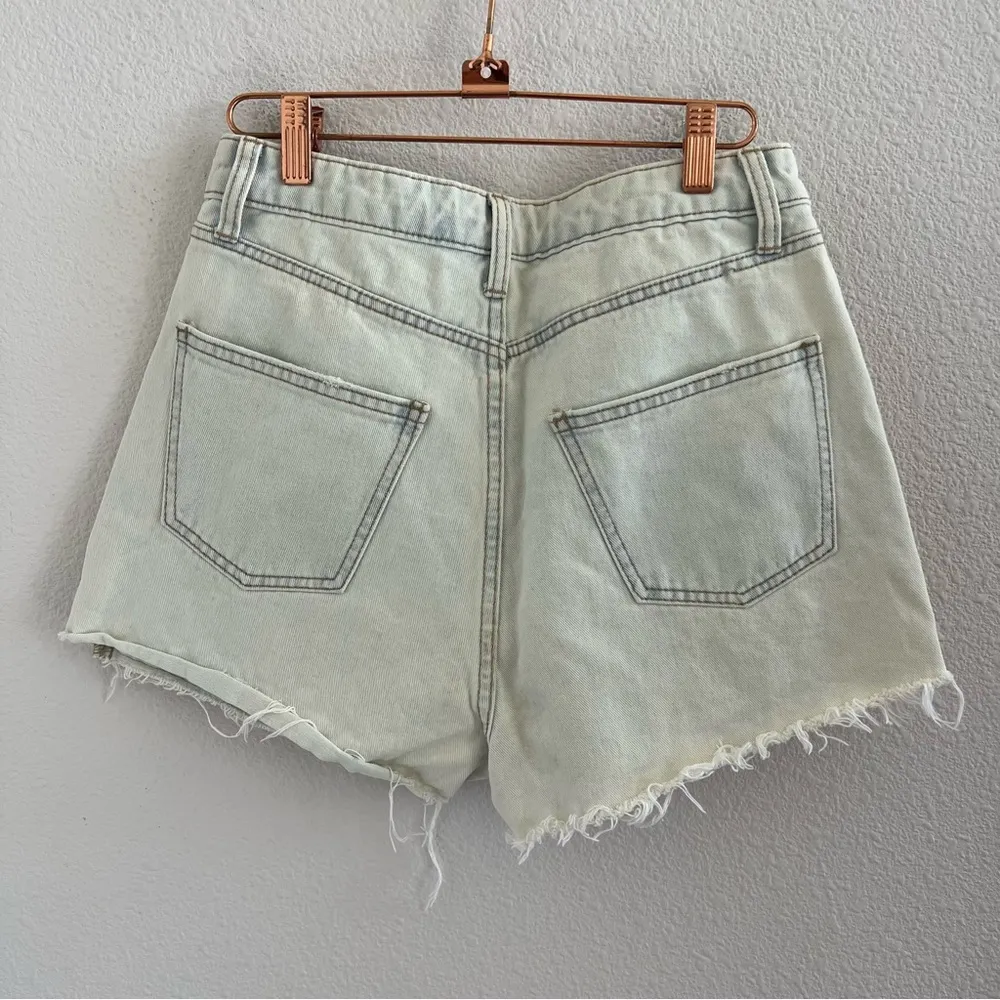 Wild Fable Highest Rise Cutoff Shorts Front Crochet Paneling Button Fly 6 - Image 2