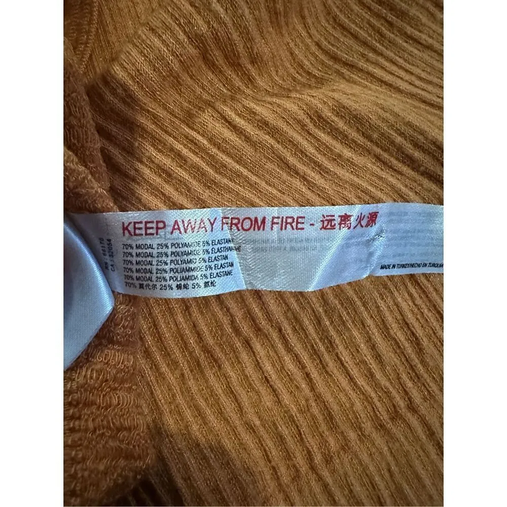 UO Out From Under Drew Seamless Ribbed Bra Top Rust Brown sz Small - Image 6