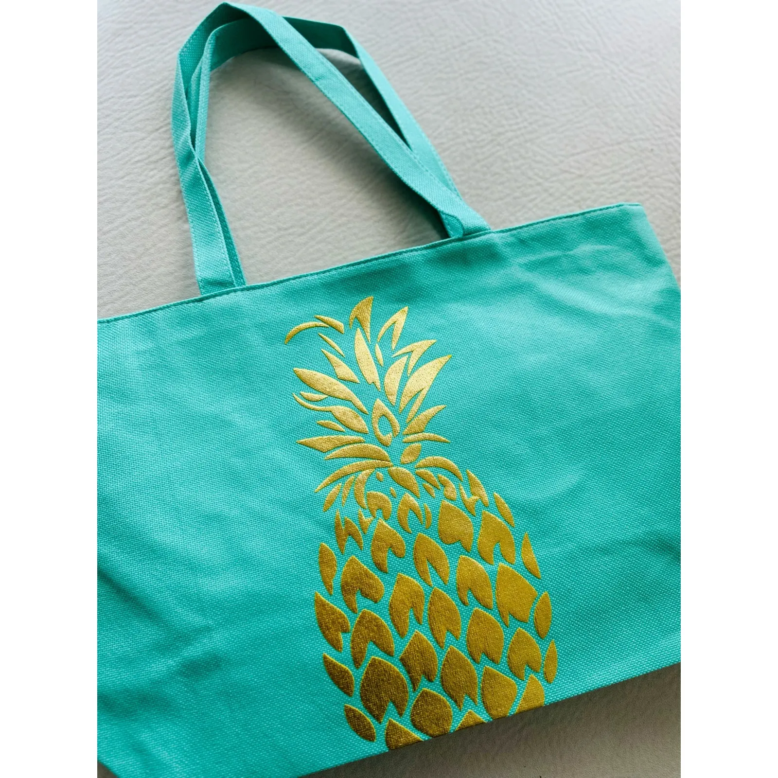 Beach Bag Tote, Pinneaple Beach Bags Pool Bag Shoulder Travel Tote Green - Image 5