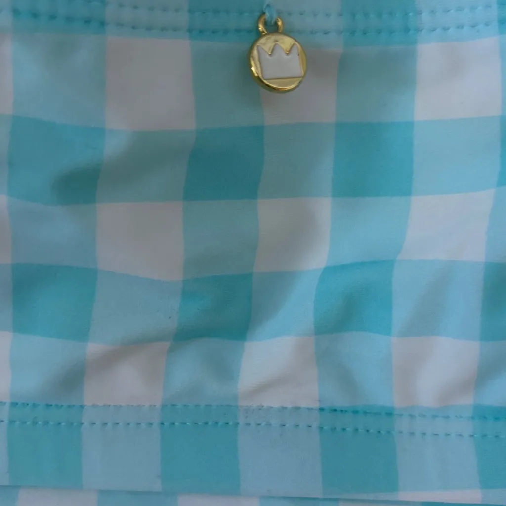 Crown & Ivy Blue and White Gingham One Piece Swimsuit Size 3X NWOT - Image 3