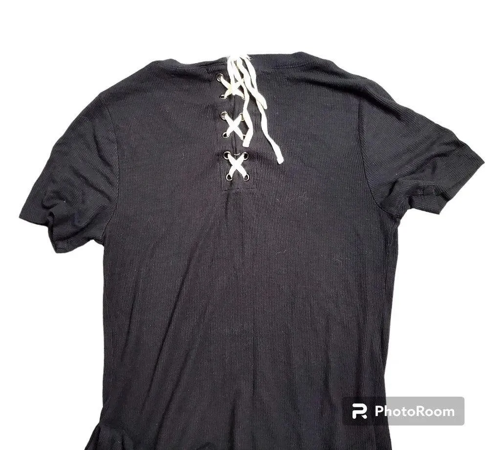 Jessica Simpson Maternity Black Ribbed Maxi Dress - Image 4