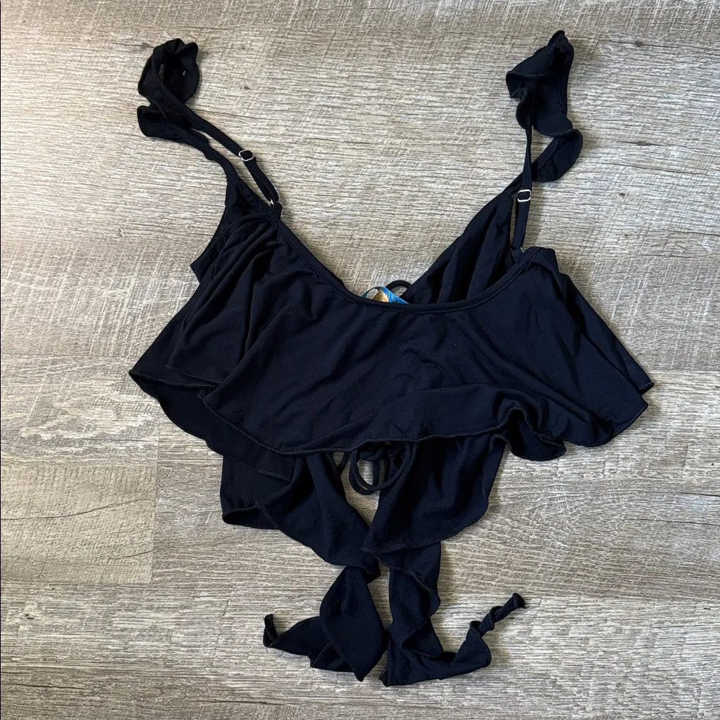 VRG Girl Black Ruffle Tank Top Size 10 - Image 4