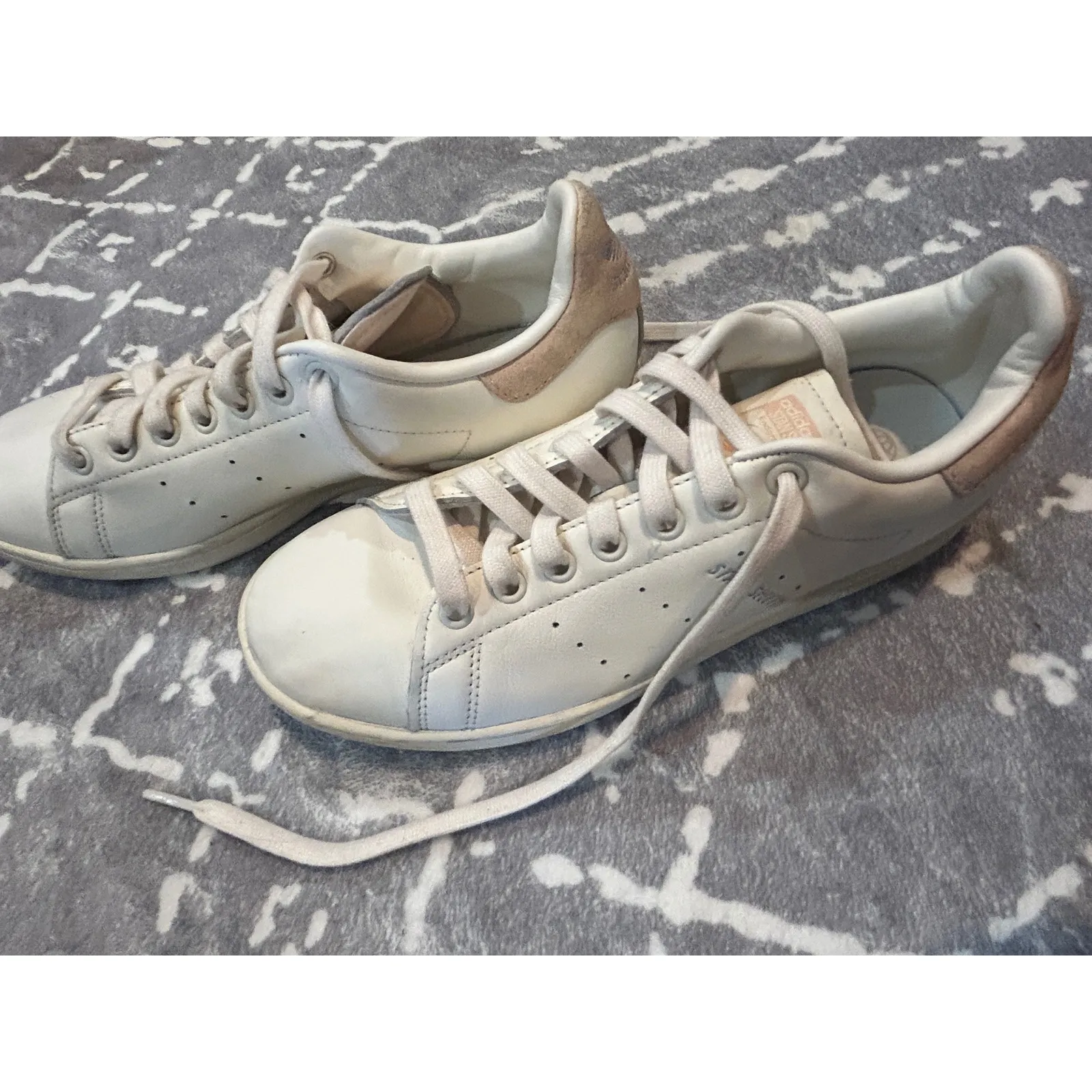 Adidas‎ Stan Smith White Sneakers Leather Casual Tennis Shoes - Image 4