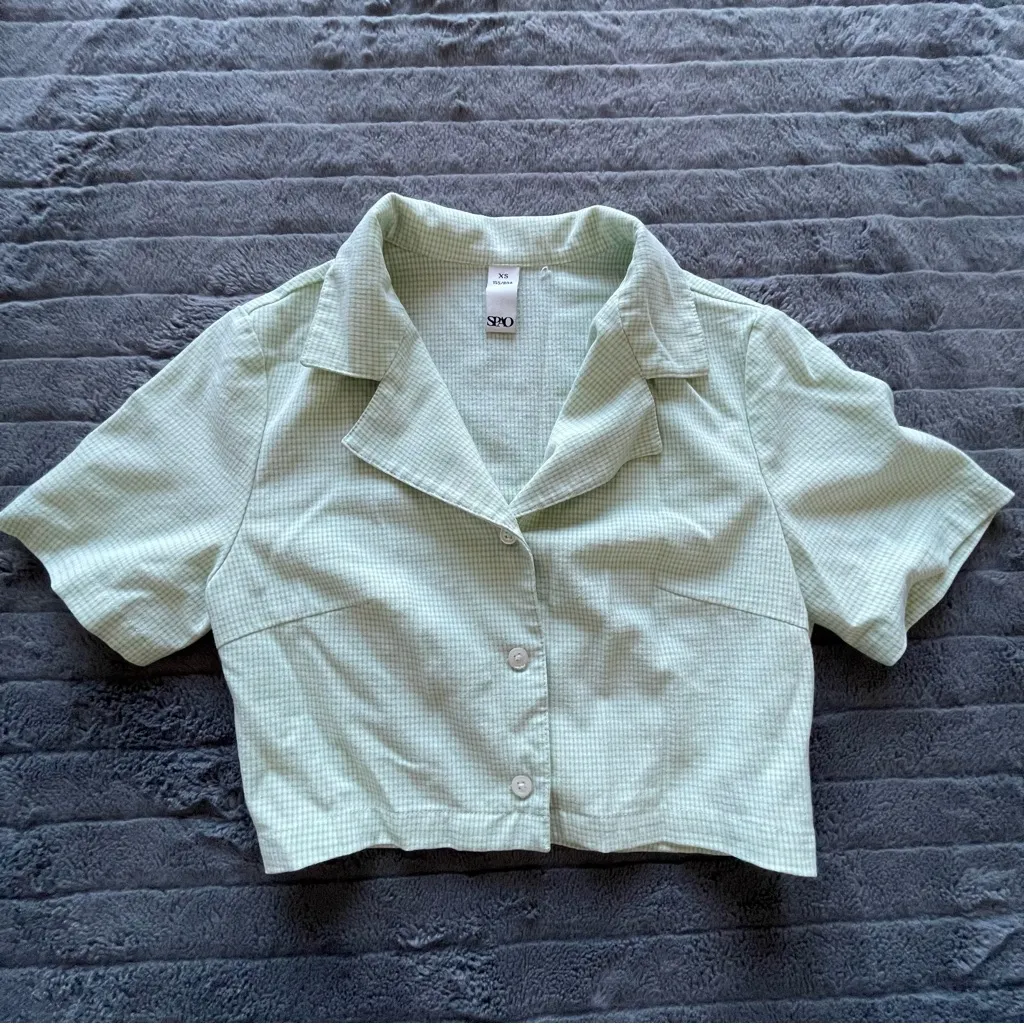 Gingham top Green Size XS - Image 2