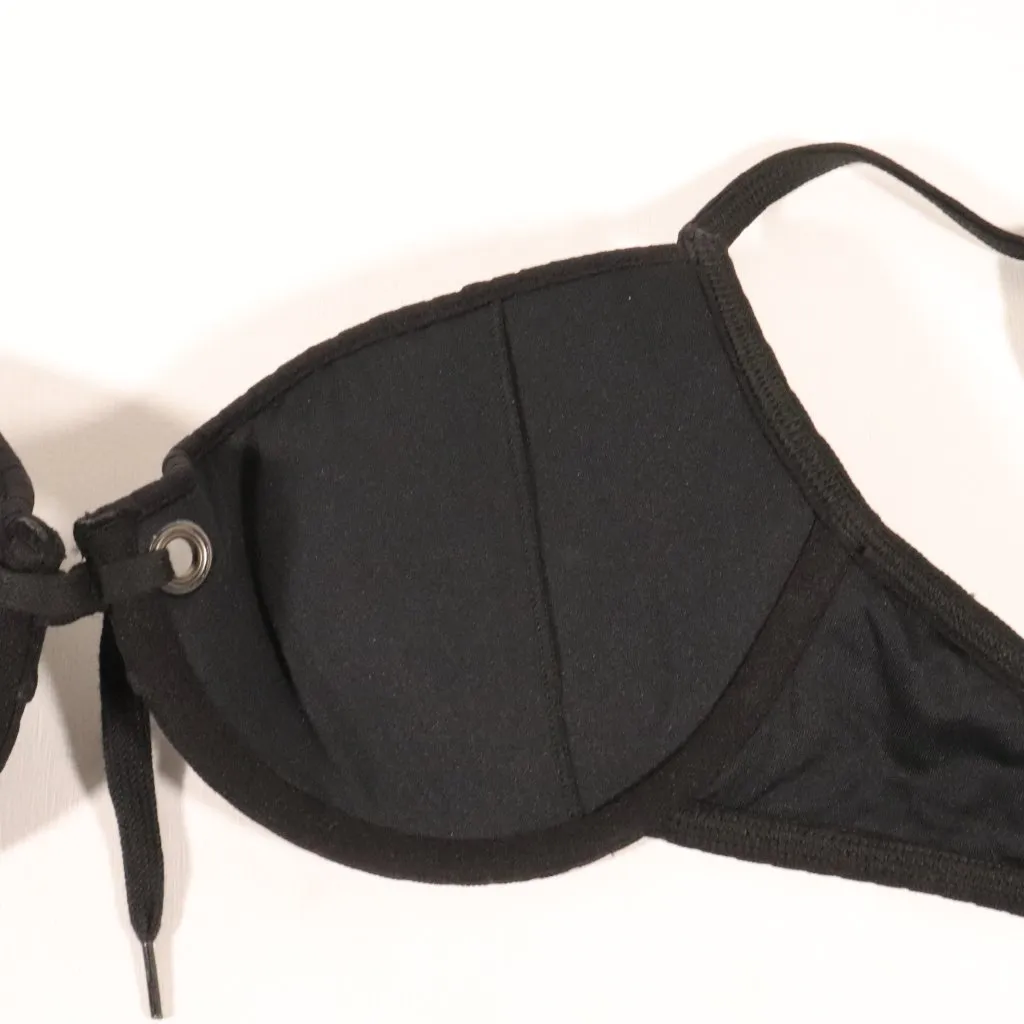 NWT Seafolly Inka Rib Sweetheart Bustier in Black - Image 6