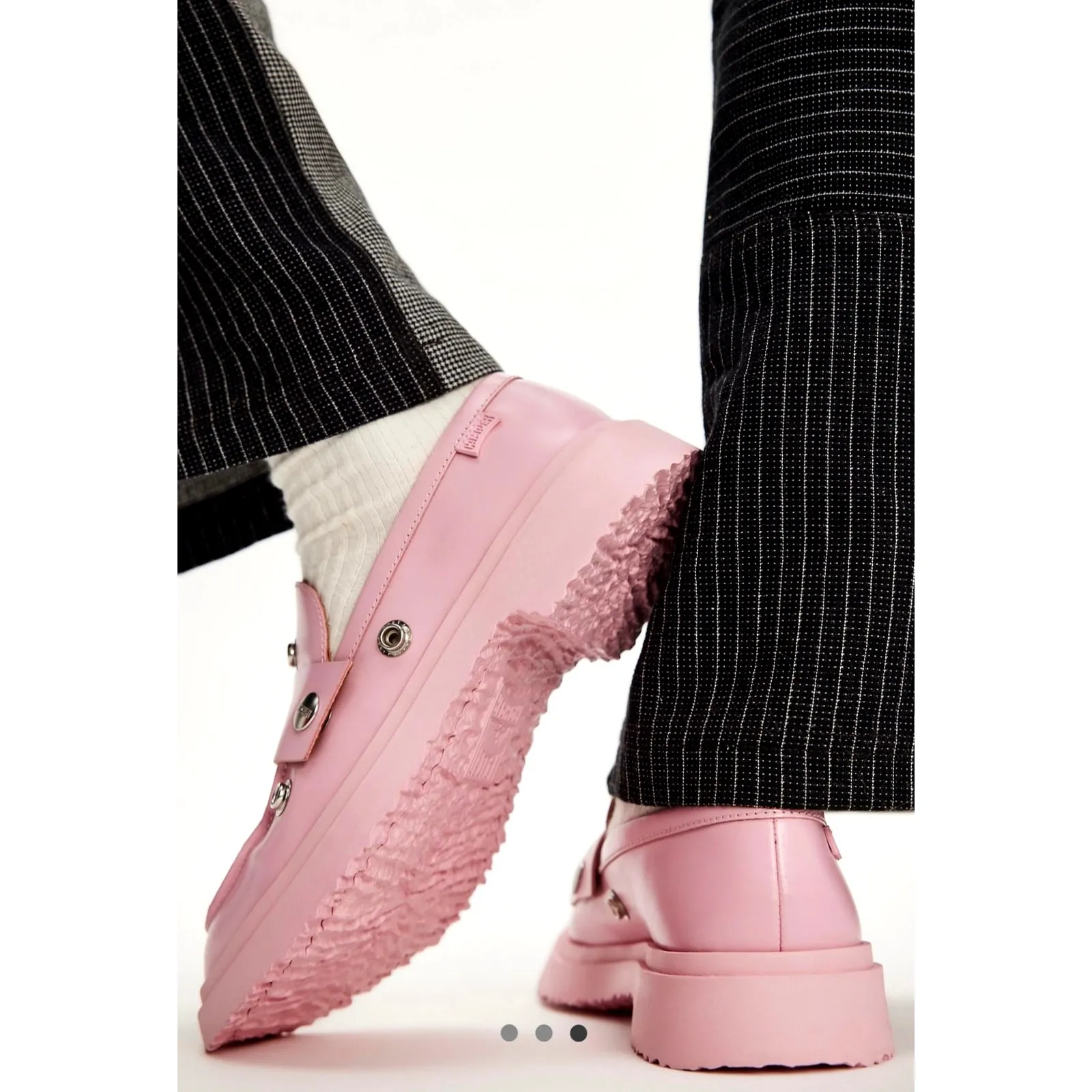 Free People Two for One Studded Loafers Pink size 7 - Image 3