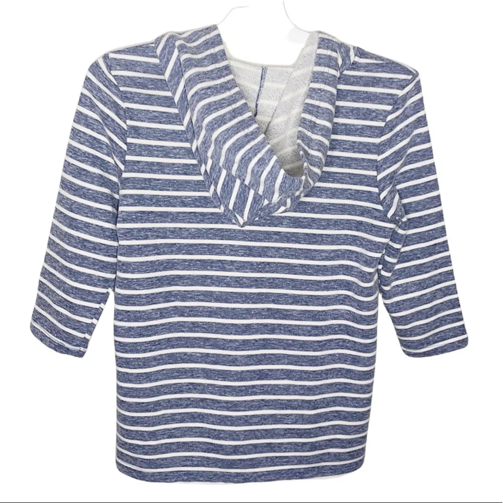 Organic Rags French terry Heather Blue striped hoodie size XS - Image 17