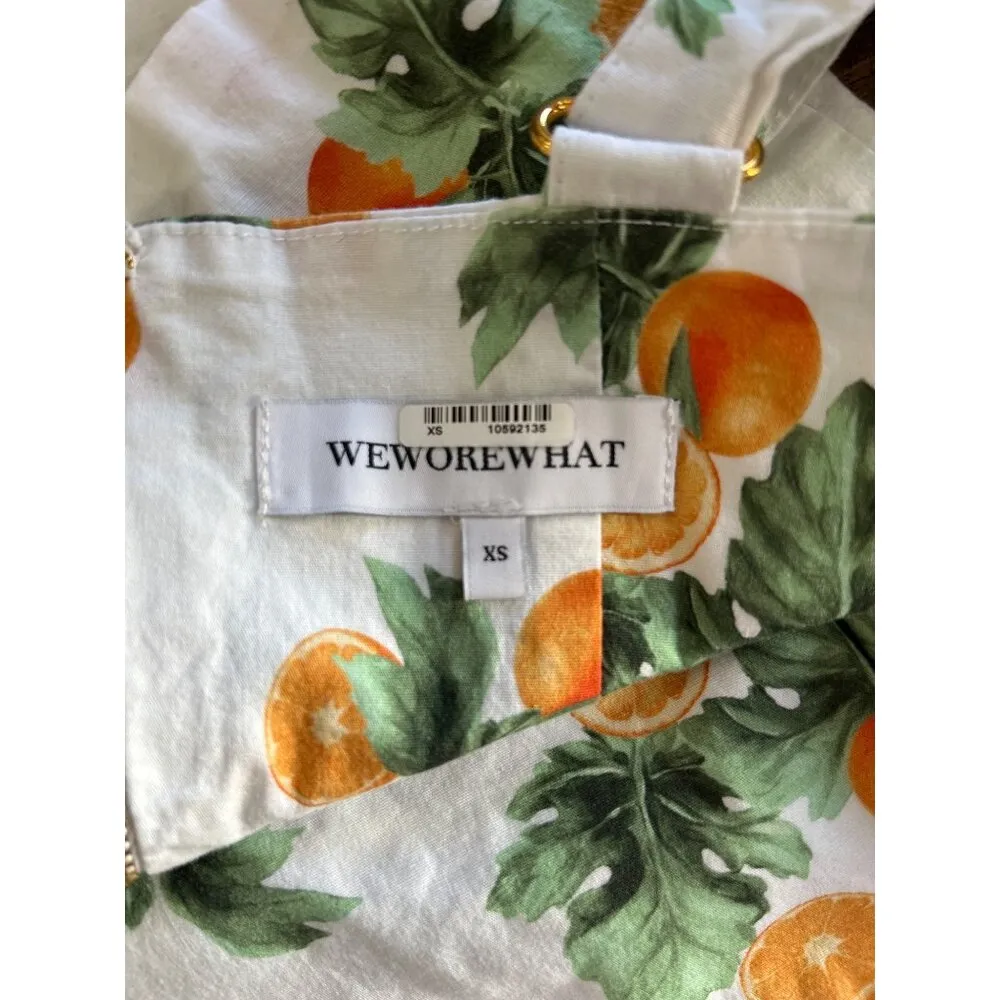 WeWoreWhat Straight Neck Corset Crop Top Orange Womens Size XS - Image 6