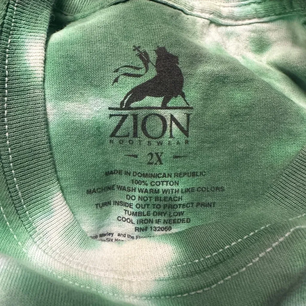 Bob Marley Reggae Tie Dye Tshirt size 2X - Image 4
