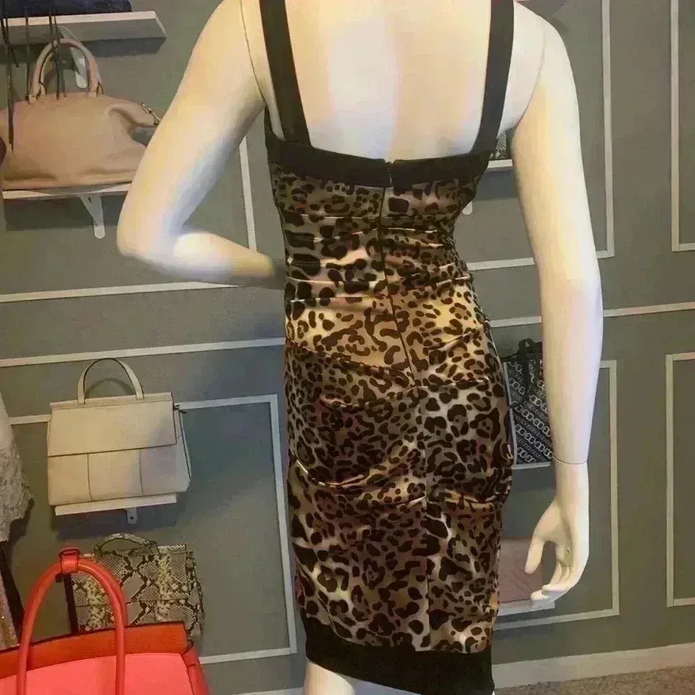 Cache  Animal Print Leopard Formal Dresses for Women’s Size 4. D11 - Image 5