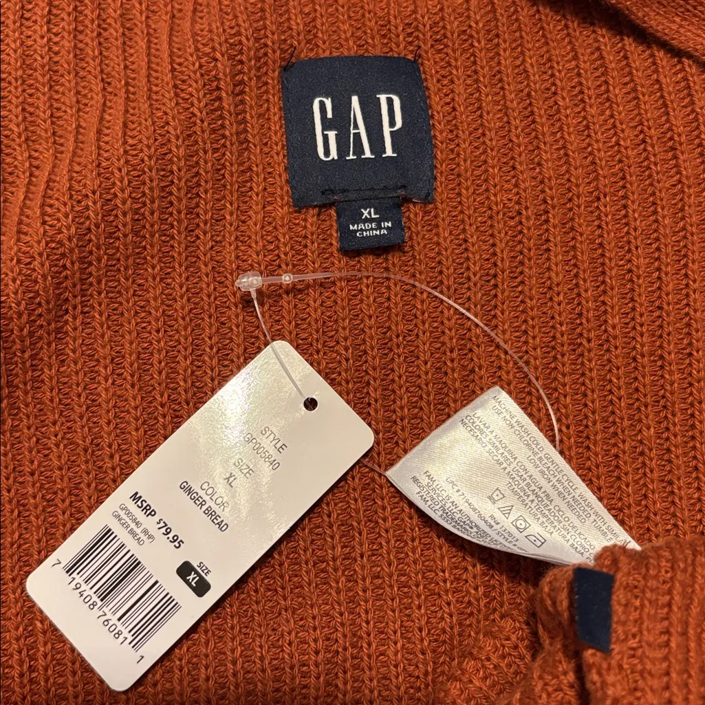 NEW GAP XL Open Cardigan Duster Sweater Gingerbread NWT - Image 3