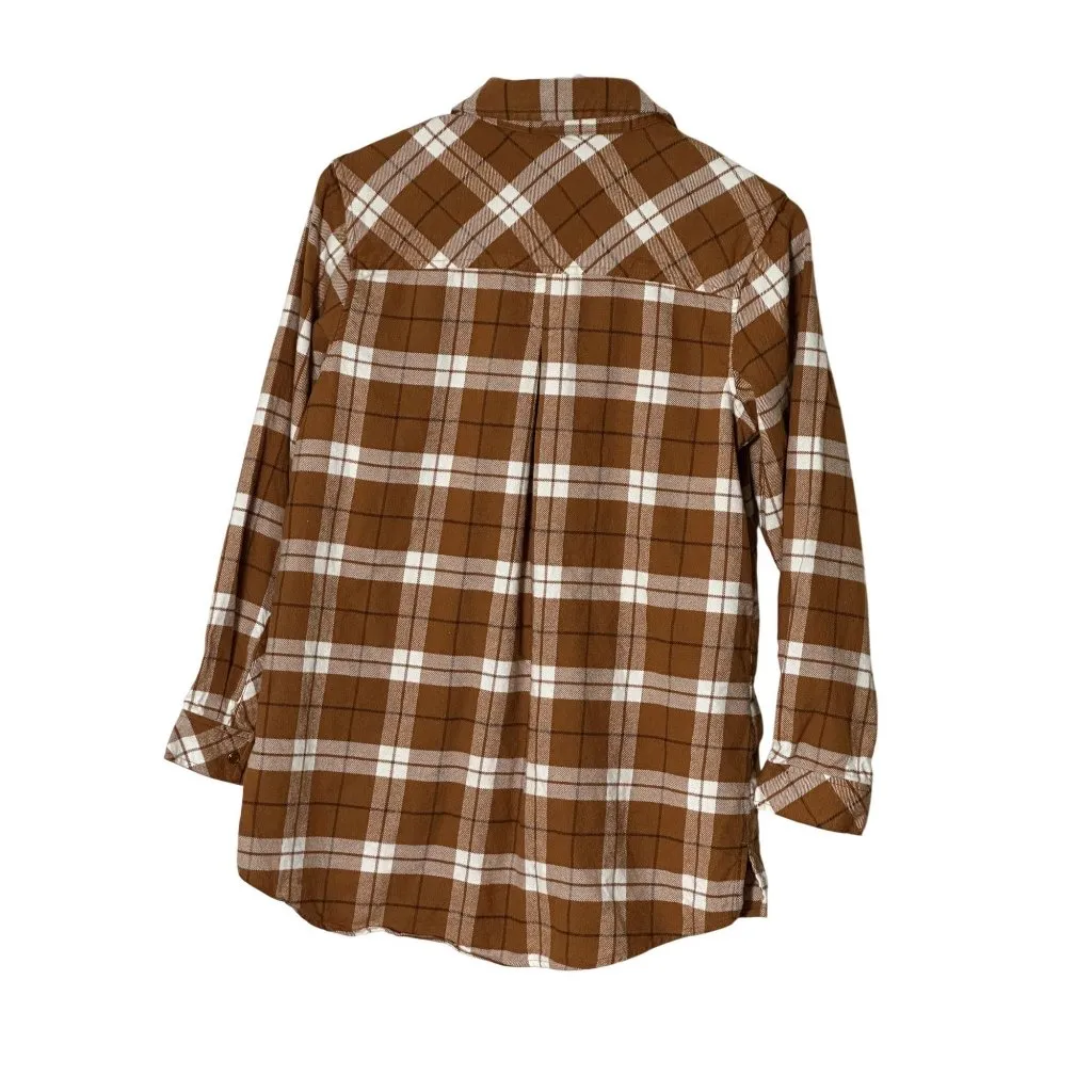 Joan Rivers Womens XSP Plaid Button - Image 2