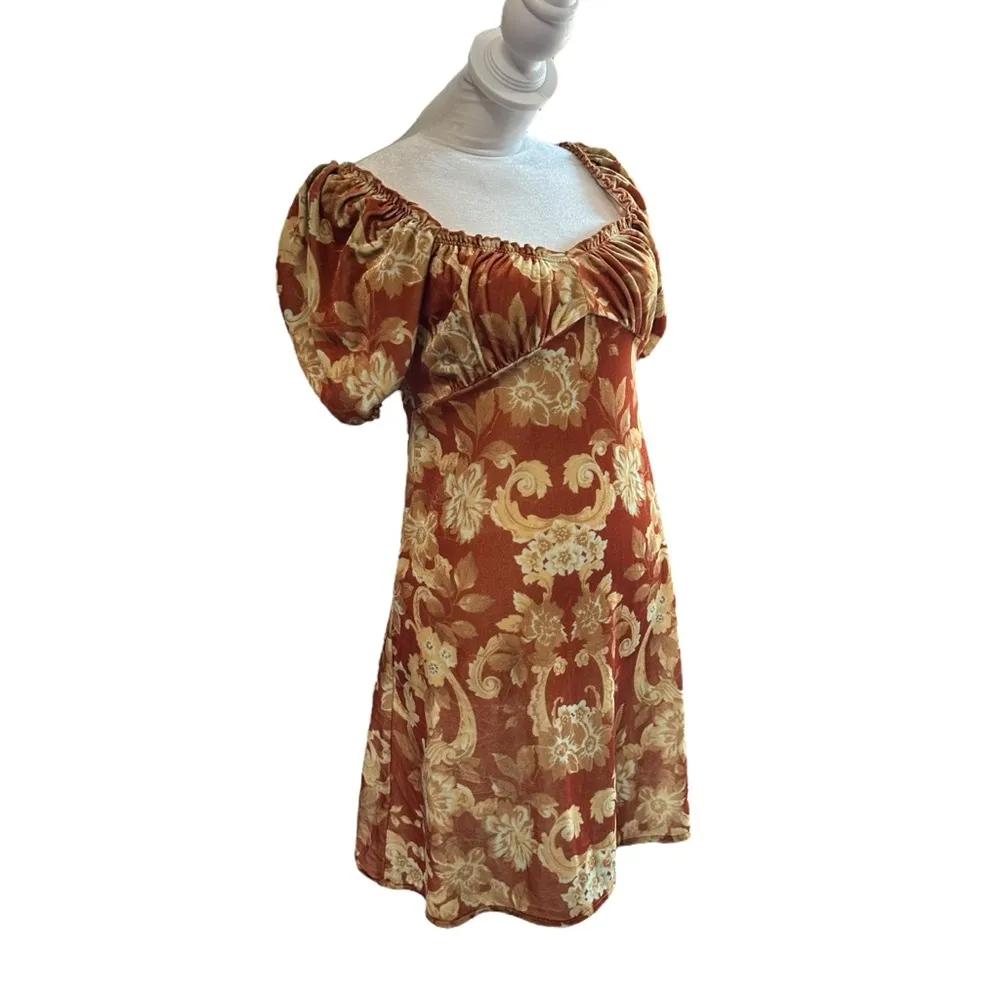 Urban Outfitters Tan Brown Sweetheart Mini Dress - Image 2