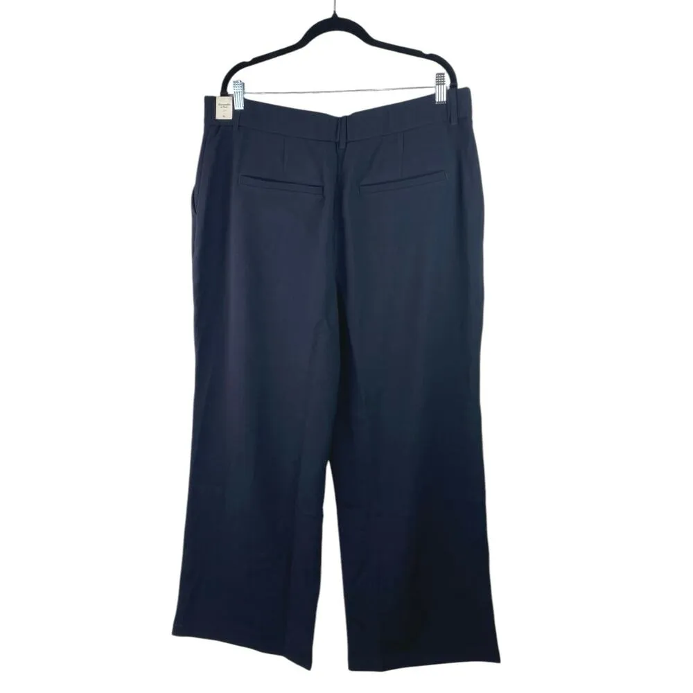 NEW Abercrombie & Fitch Women's Black High Waisted Trousers Dress Pants Size XL - Image 3