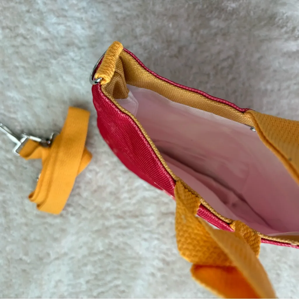 Red Canvas Bucket Crossbody Bag Chinese Noodle Cup Style Small Shoulder Bag new - Image 5