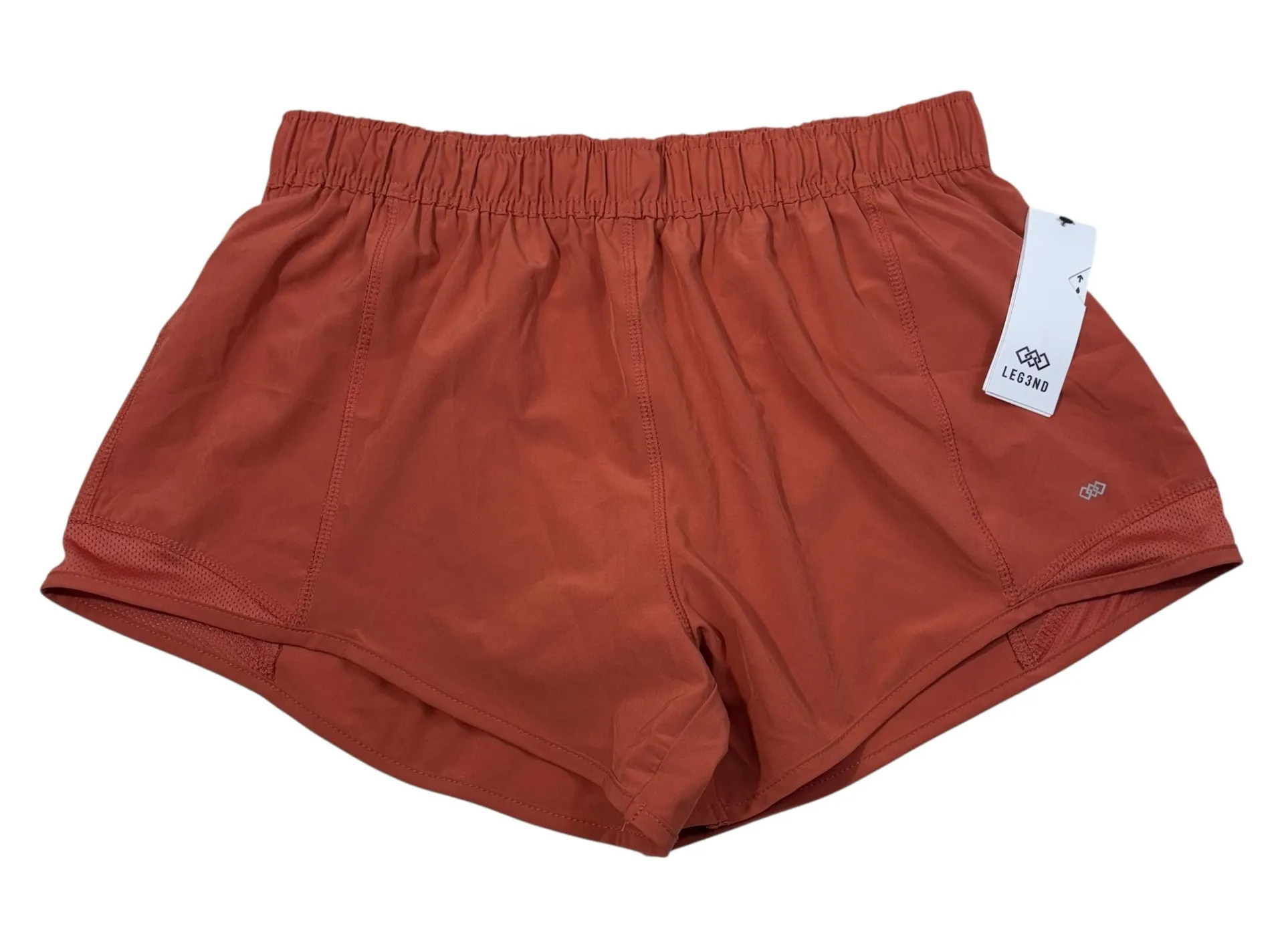 Leg3nd Rust Burnt Orange Women's Athletic Running Shorts NWT Moisture Wicking L Size L - Image 1