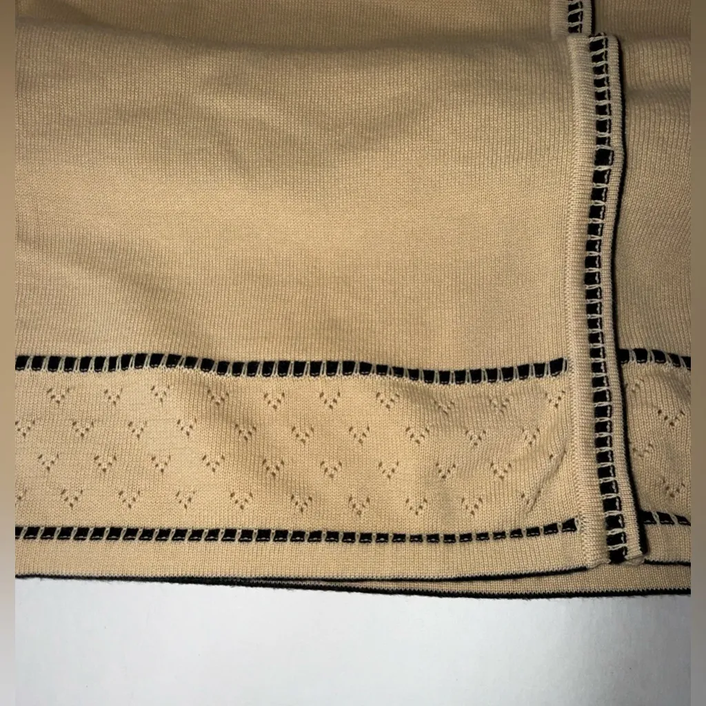 Vtg Liz Claiborne Lizsport Womens Size XL Y2k Snaps Sweater Cardigan Classic Tan - Image 10