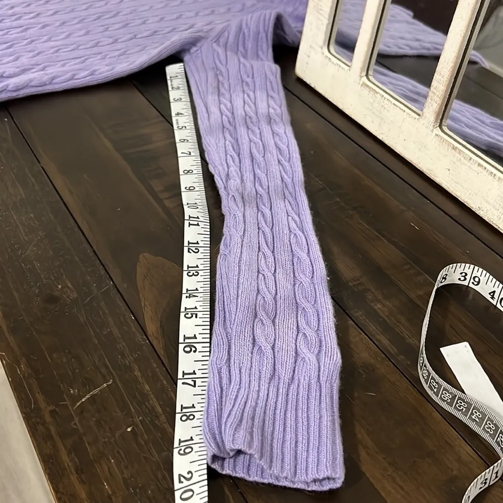 J Crew Turtle Neck Sweater Light Purple Size Medium - Image 7