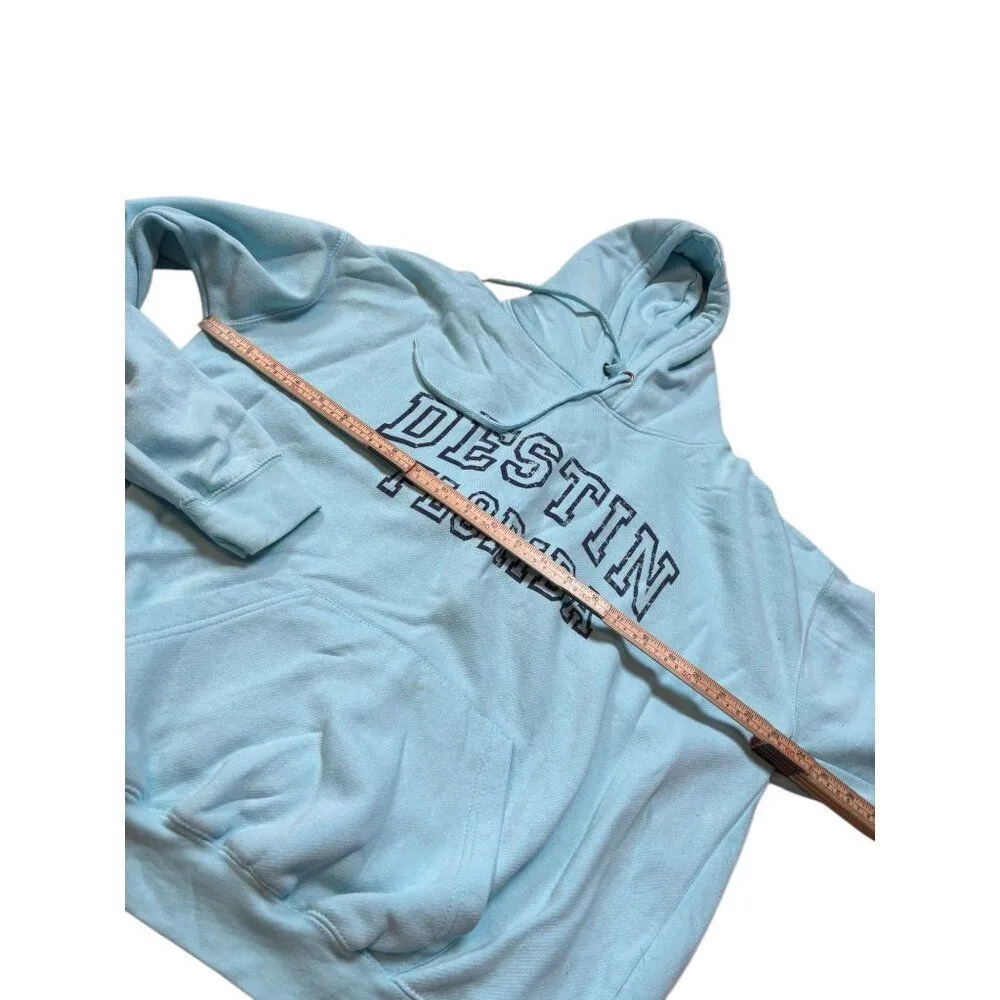 Destin Florida Blue large Pullover Hoodie Sweatshirt With Kangaroo Pocket Size undefined - Image 4