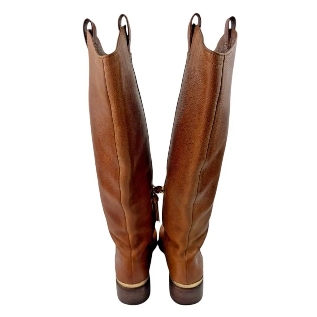 *Louise et Cie Vallery Boots Womens 8.5 Brown Leather Tall Riding Quiet Luxury - Image 6