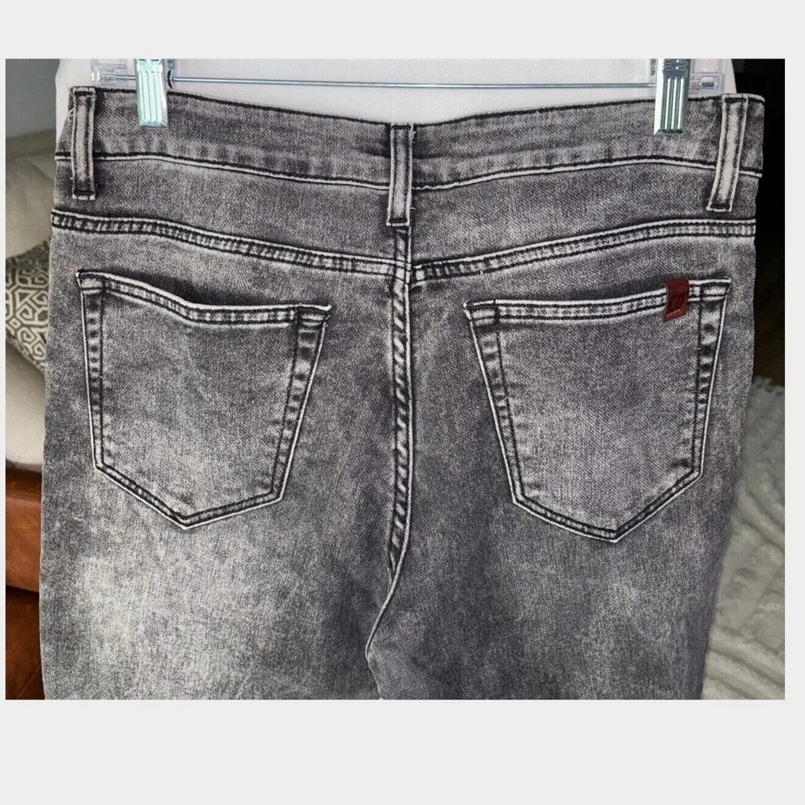 That's‎ It Jeans Womens Sz 32 Stretch Black Wash Denim Skinny Leg Grungy - Image 7