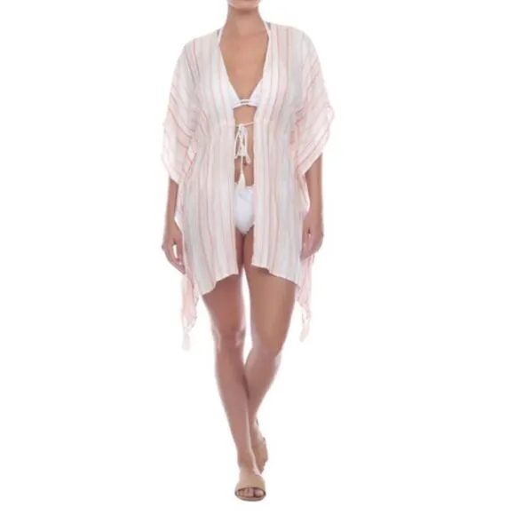 Boho Me Yarn Dye Cover Up‎ White Size undefined - Image 6