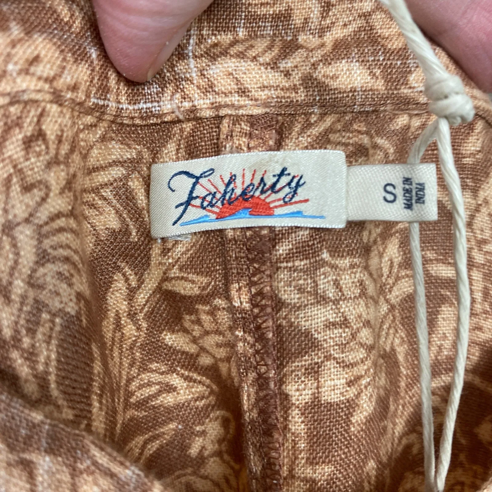 Faherty Bronze Riviera Floral Linen Kendall Dress Sz.S NWT - Image 9