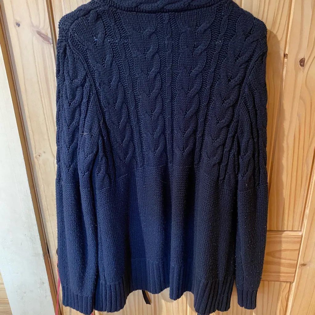 Apt. 9 navy blue Cable Knit Women's Cardigan - Image 4