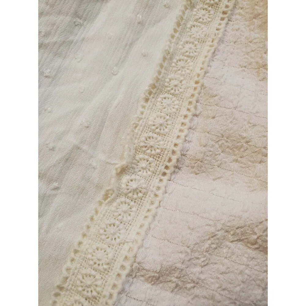 Miss Me Tank Top Women Small Lace Crochet Lined A-Line Top Fairycore Cottagecore - Image 4