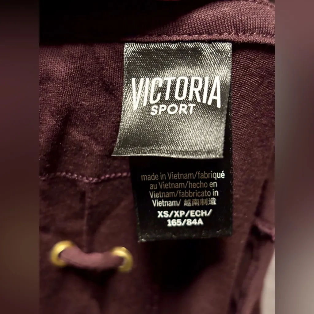 Victoria Sport XS Sleeveless Tank Top Open Lace UP Back Burgundy Exercise - Image 7