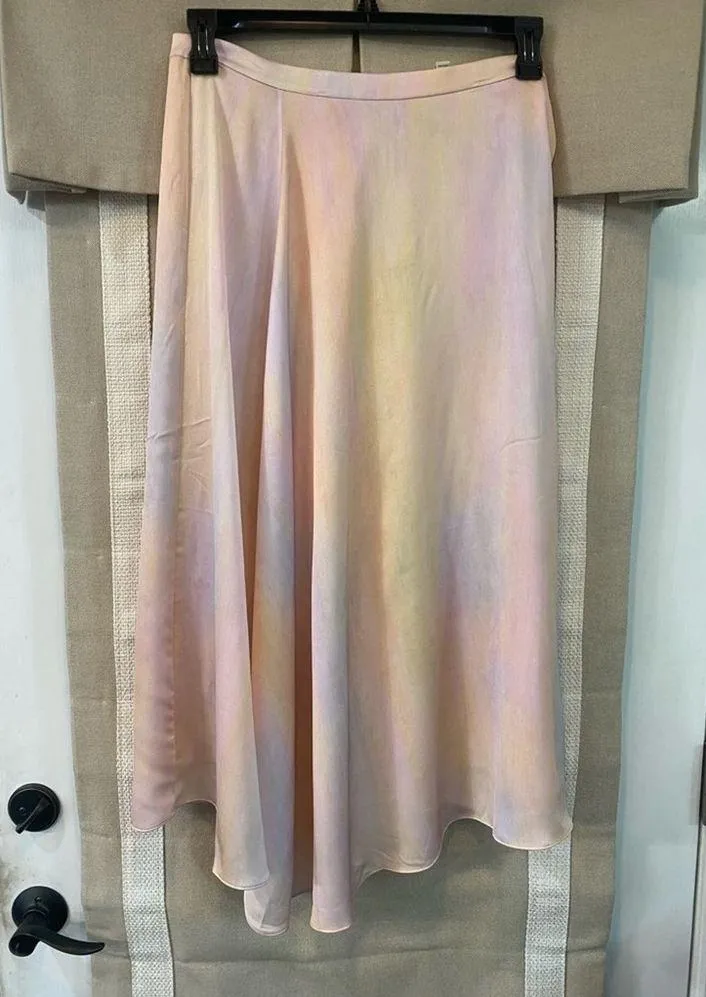 Vince rainbow wash drape skirt in multi size 10 (b17) NWOT - Image 7