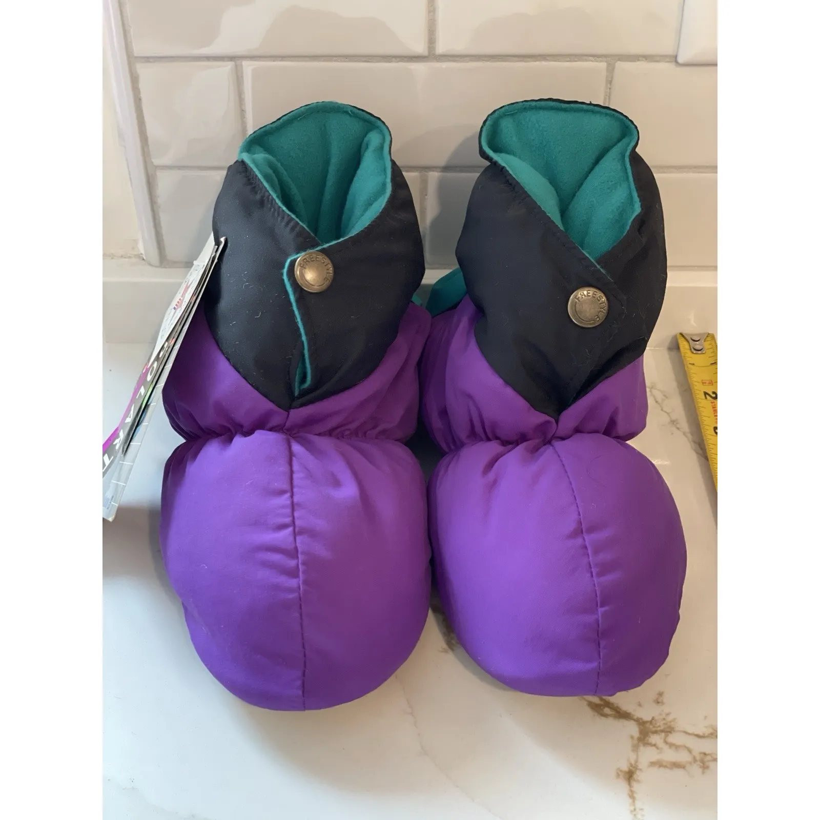 Vtg Warm Up Booties‎ Slipper Size 4 - Image 2