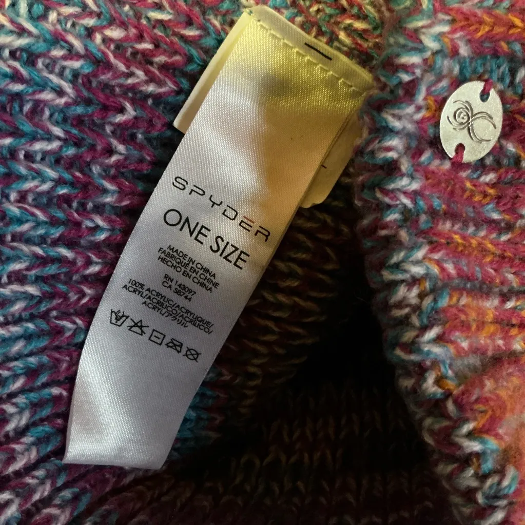 Spyder bright multicolor pom hat - Image 3