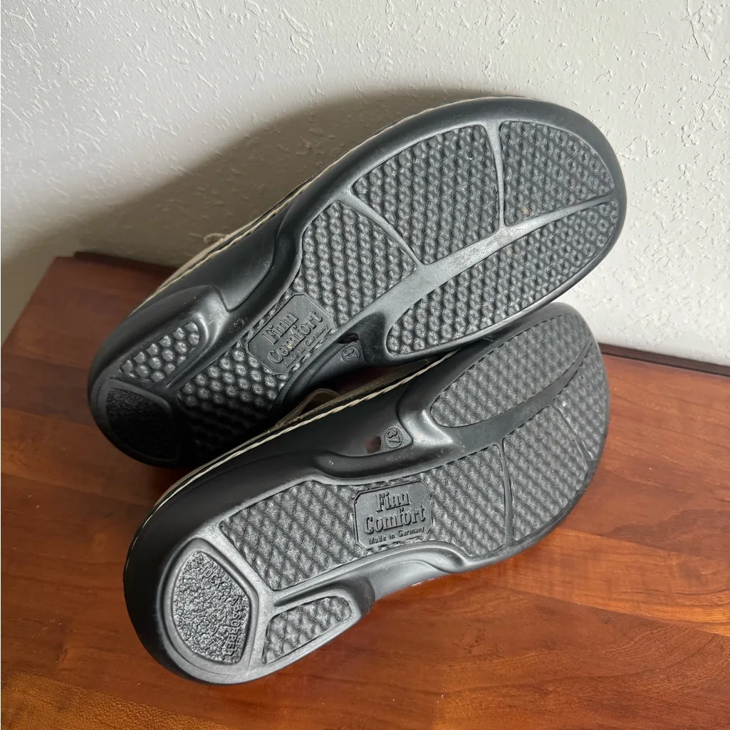 Finn Comfort Gray Soft Bellevue Mary Jane Strap Slip On Shoe Women 37 Grannycore Size 6.5 - Image 6