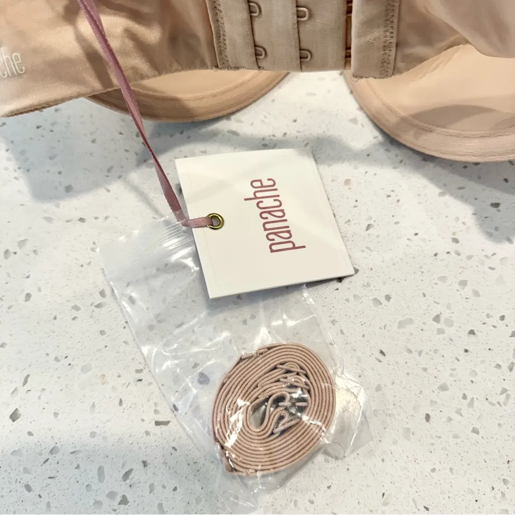 NWT Panache Seamless Porcelain Elan Strapless Bra in Nude - Size: 32G - Image 8