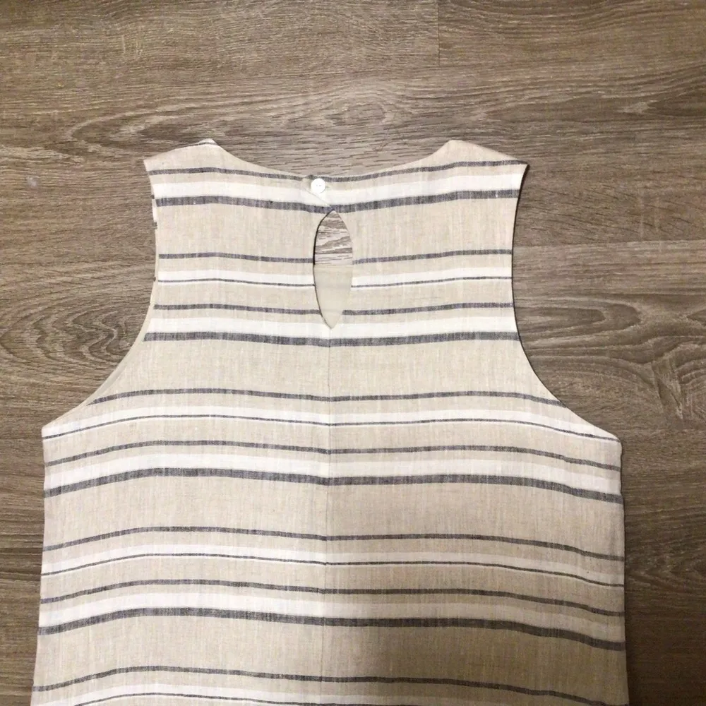 Naturals By O&J 100% Linen Dress Size 1 (10/12) Classic Coastal Quiet Luxury​​ Black - Image 8