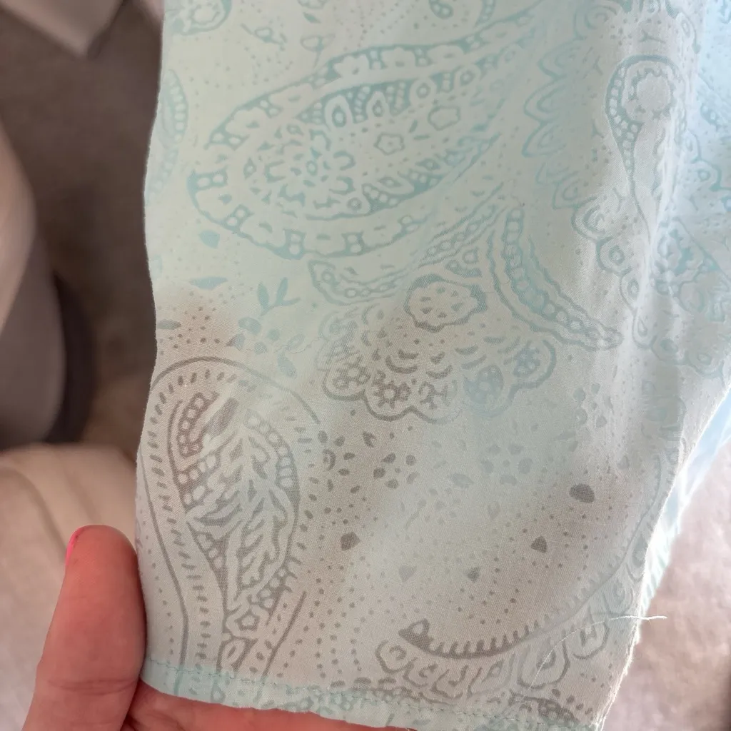 Cacique sky blue sheer paisley Patterned slip night dress 14/16 - Image 5