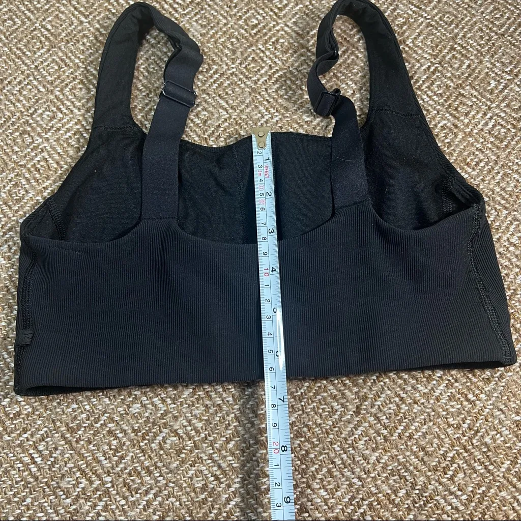 Lululemon Women's Ribbed Train Bra Sports Black Sz 4   Outdoor Gym Exercise EUC - Image 6