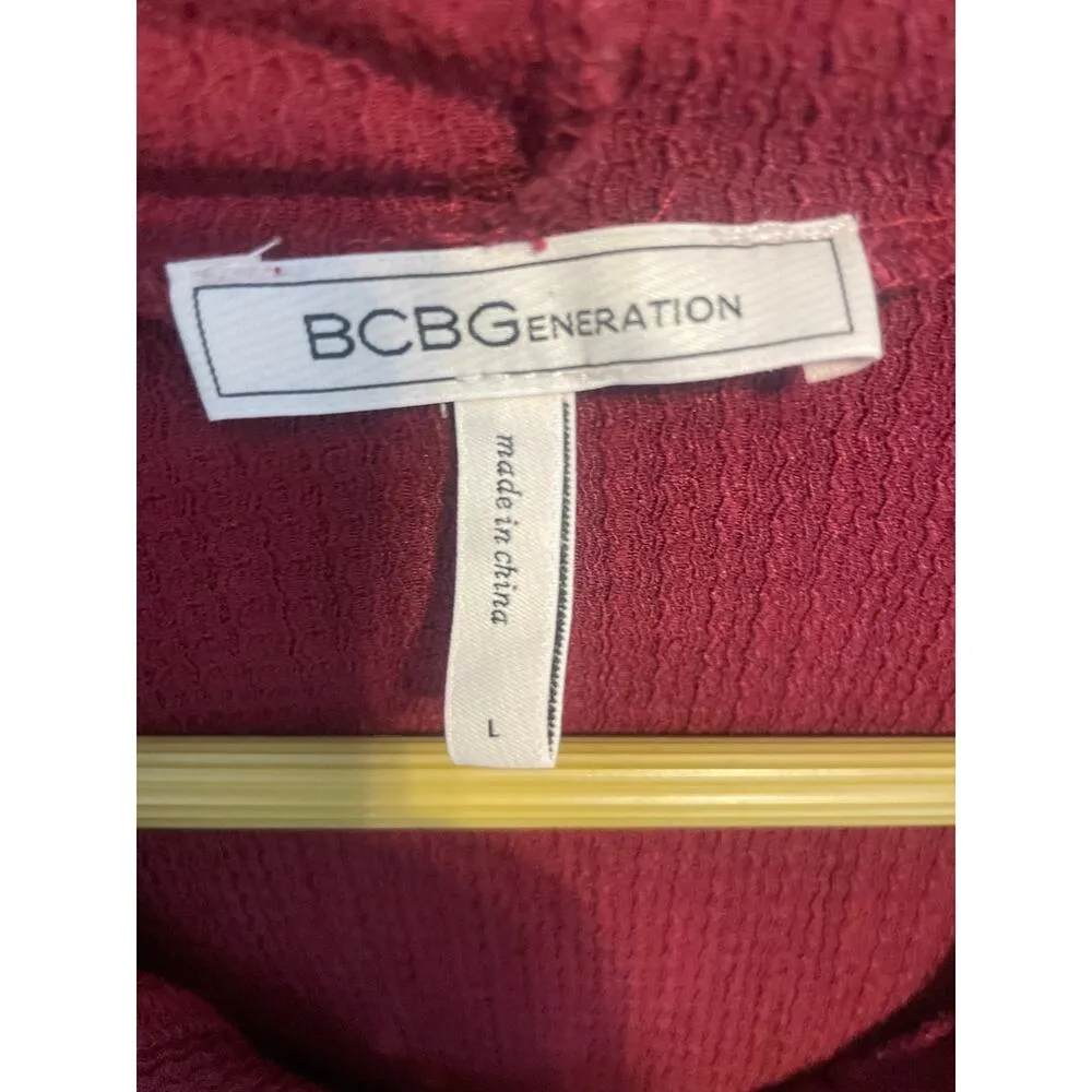BCBGENERATION Zip Front Slouchy Drop Shoulder Hooded Jacket LIGHTWEIGHT L Large - Image 5