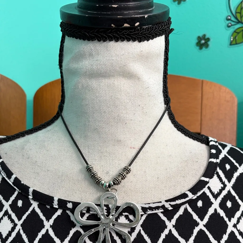 Mandy Evans 3/4 sleeve Chic Black and White Diamond Pattern Blouse Size M - Image 2