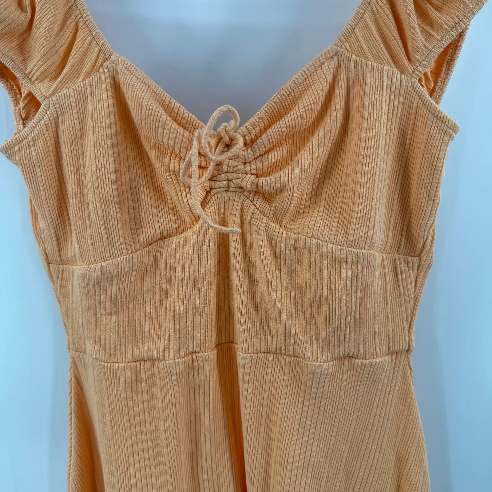 L*Space Sirena Dress Size Small Mini Ribbed Cantaloupe Beach Resort Vacation - Image 9