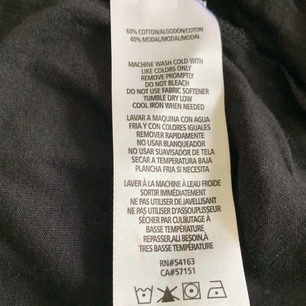 Calvin Klein CK Logo Black Long Sleeve Shirt Size Medium - Image 4